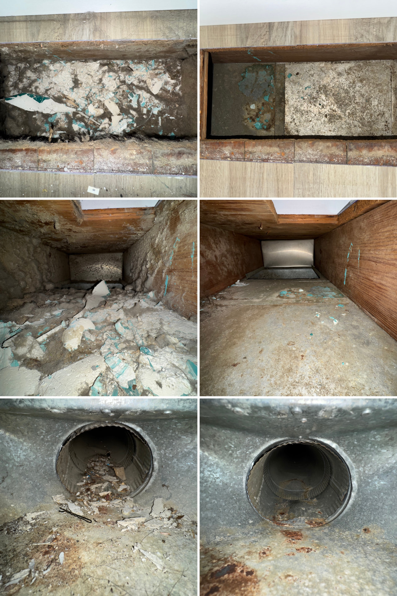 Floor Return & Supply — before and after