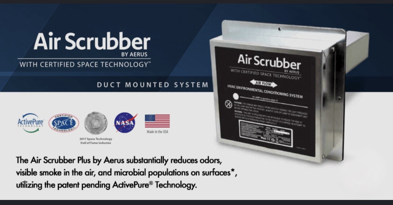 Air Scrubber by Aerus duct-mounted air and surface purification system